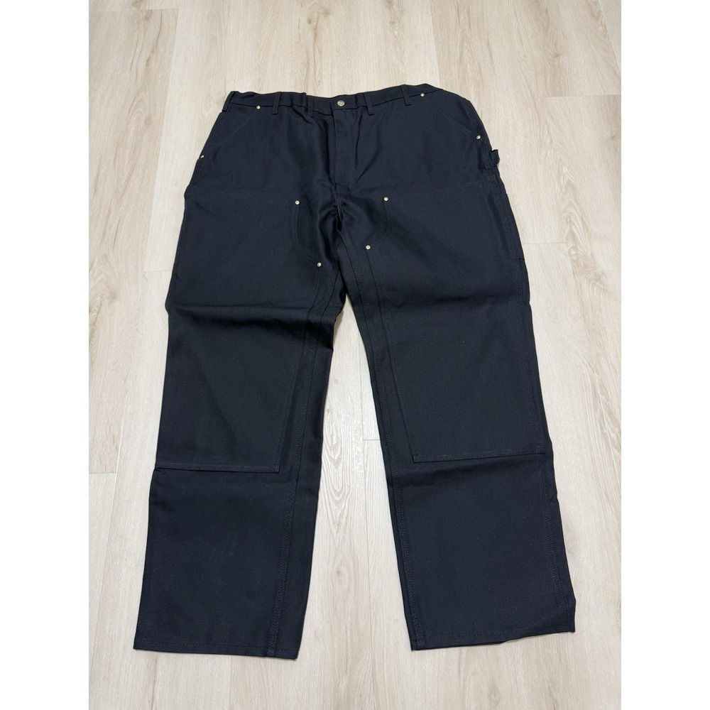 Carhartt Jeans Mens 44x32 B01-M Loose Fit Wash Duck Double Front Utility Black#1